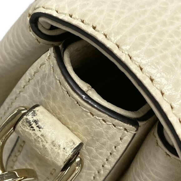 GUCCI Interlocking G Cream Leather - Shoulder Bag 884-080325 - Picture 9 of 14